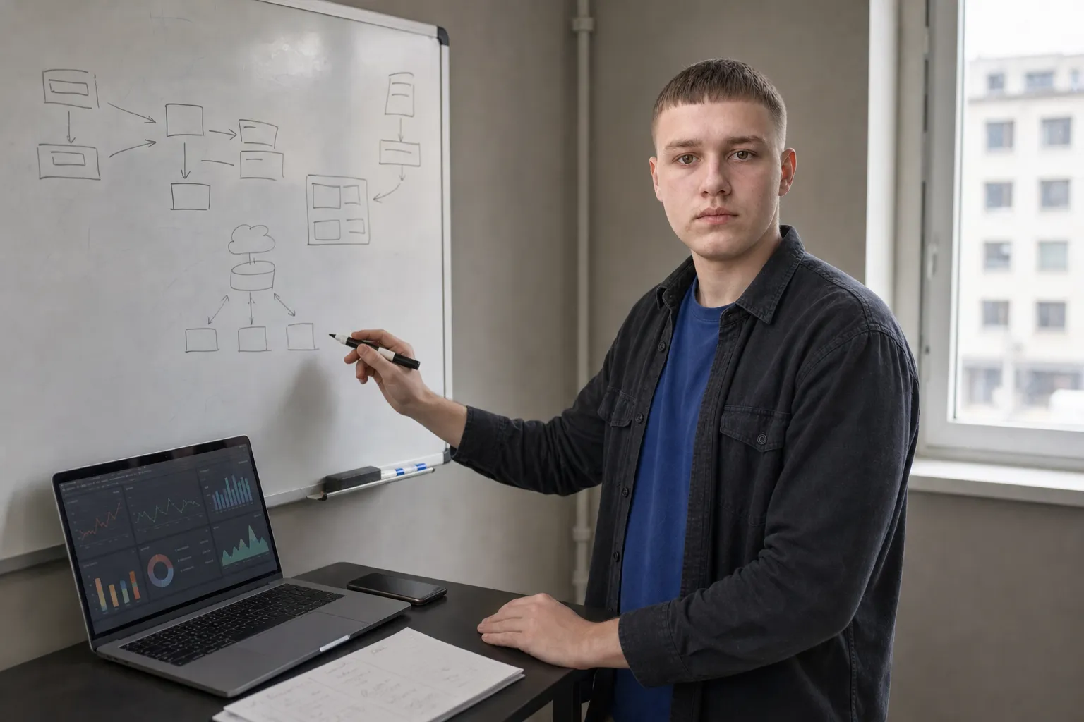 Pavlo reviewing a game update plan and production records